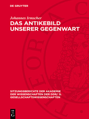 cover image of Das Antikebild unserer Gegenwart
